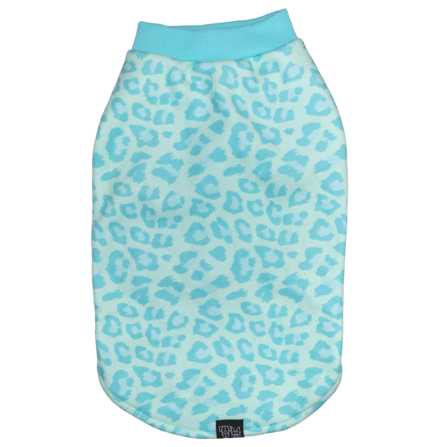 DOG FLEECE PYJAMAS: Turquoise Leopard {FINAL SALE}