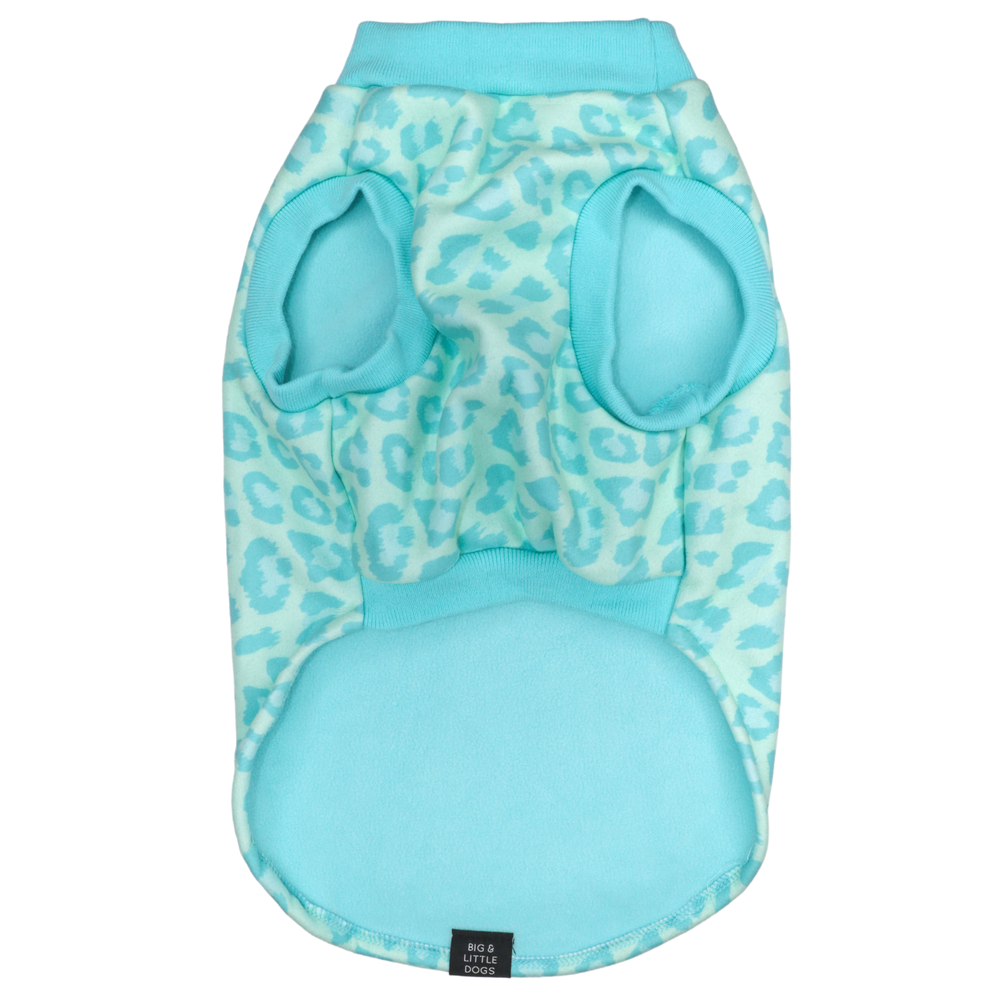 DOG FLEECE PYJAMAS: Turquoise Leopard {FINAL SALE}