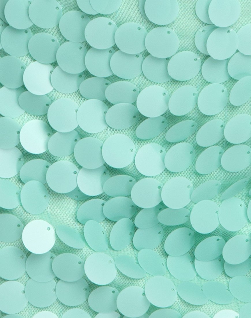 Finn Dress in Disc Sequin Mint