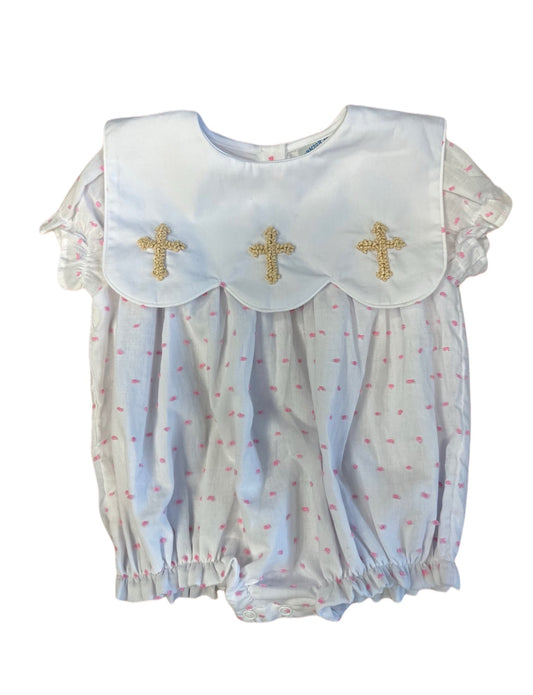 Swiss Dot Cross Bubble, Light Pink