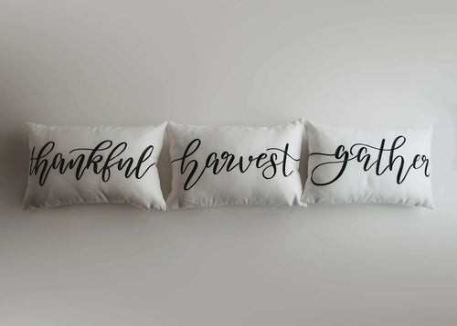 Gather Lumbar Pillow | Pillow Cover 18 x 12 | Primitive Decor | Fall