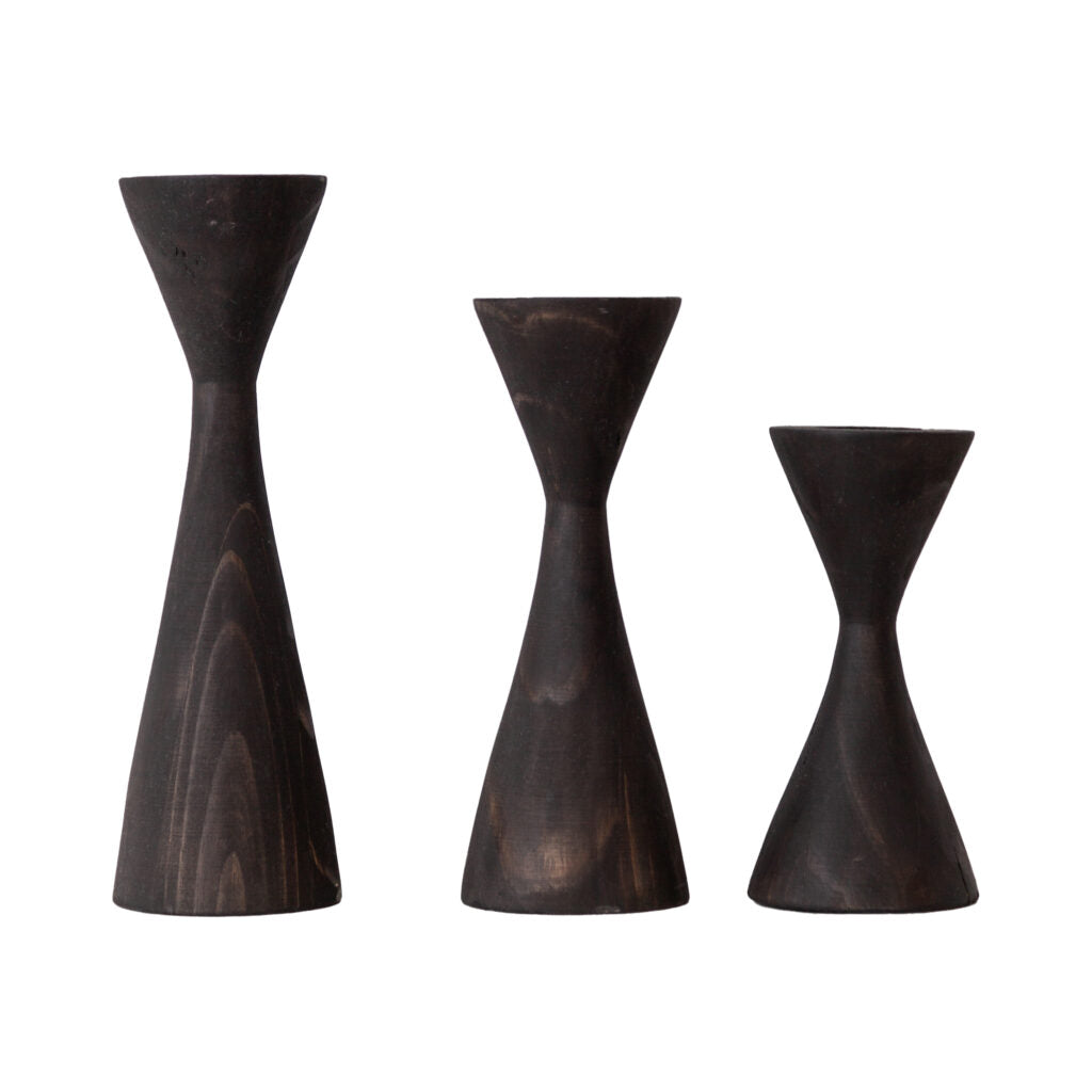 Geo Tealight Candle Holder Black
