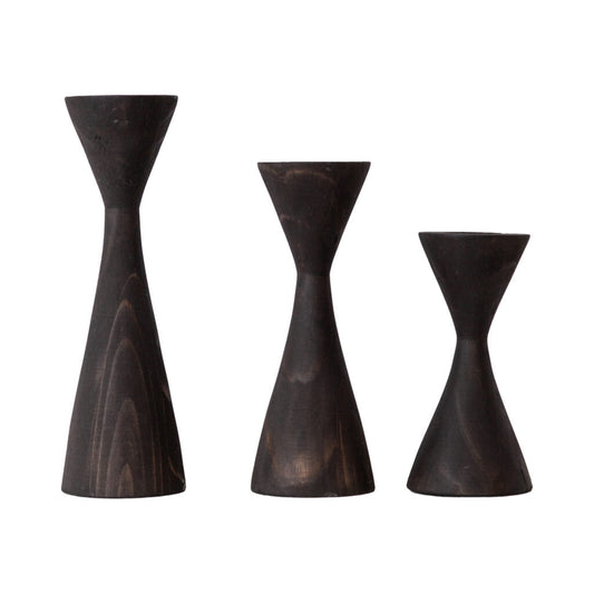 Geo Tealight Candle Holder Black