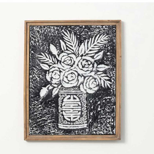 HAMMERED METAL FLORAL ART - SULLIVANS