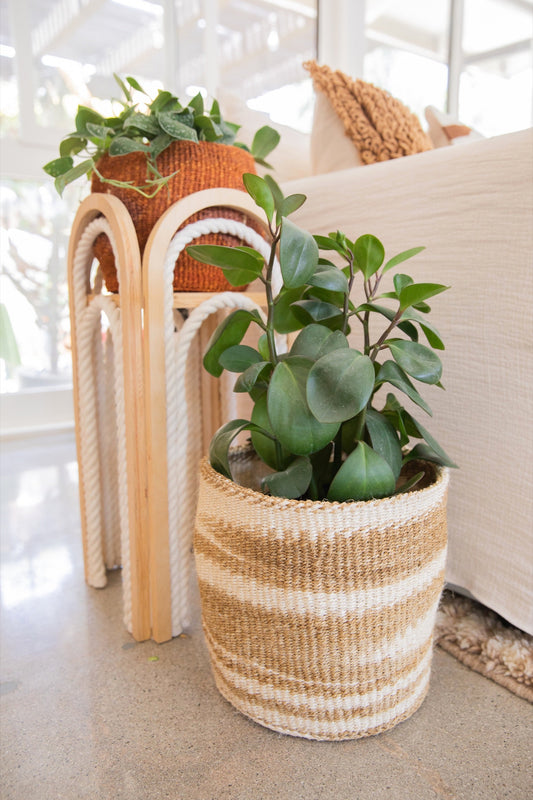 Medium Smoke Swirl Storage Basket