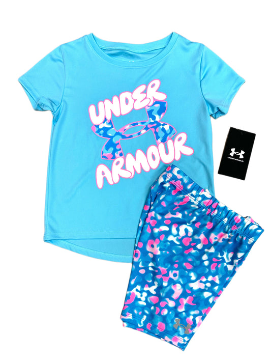 UA Core Bubble Bike Short Set, Sky Blue