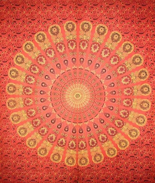 Vibrant Peacock Mandala Tapestry - Zoter Shop