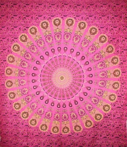 Vibrant Peacock Mandala Tapestry - Zoter Shop