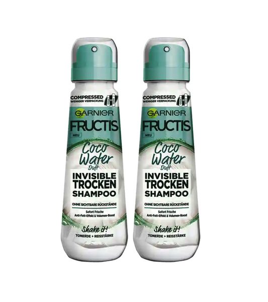 2xPack Garnier Invisible Dry Shampoo Coco Water - 200 ml