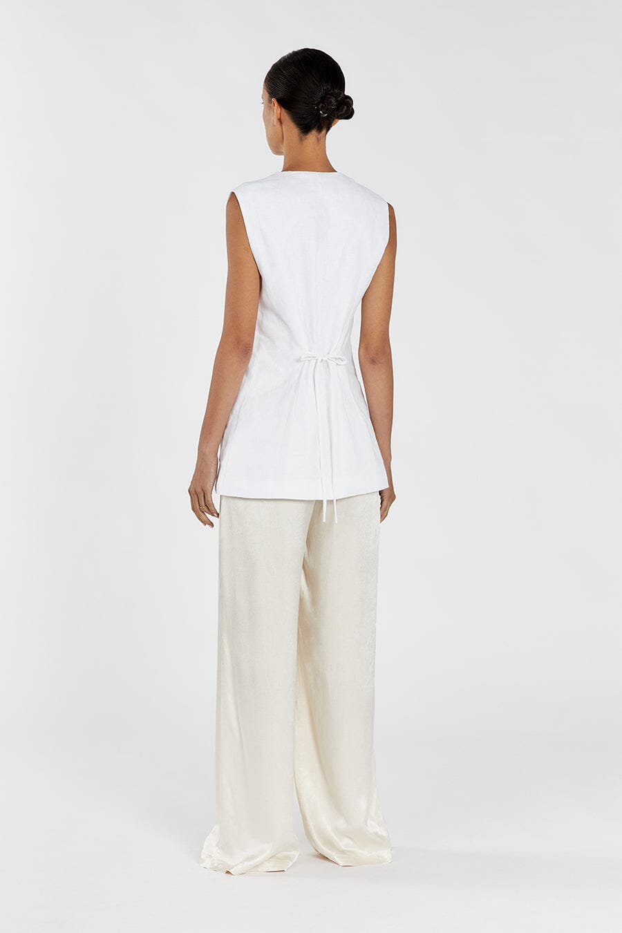 MYA CREAM SATIN PANT