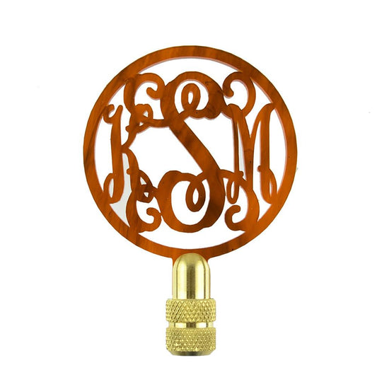 Script Monogram Lamp Finial