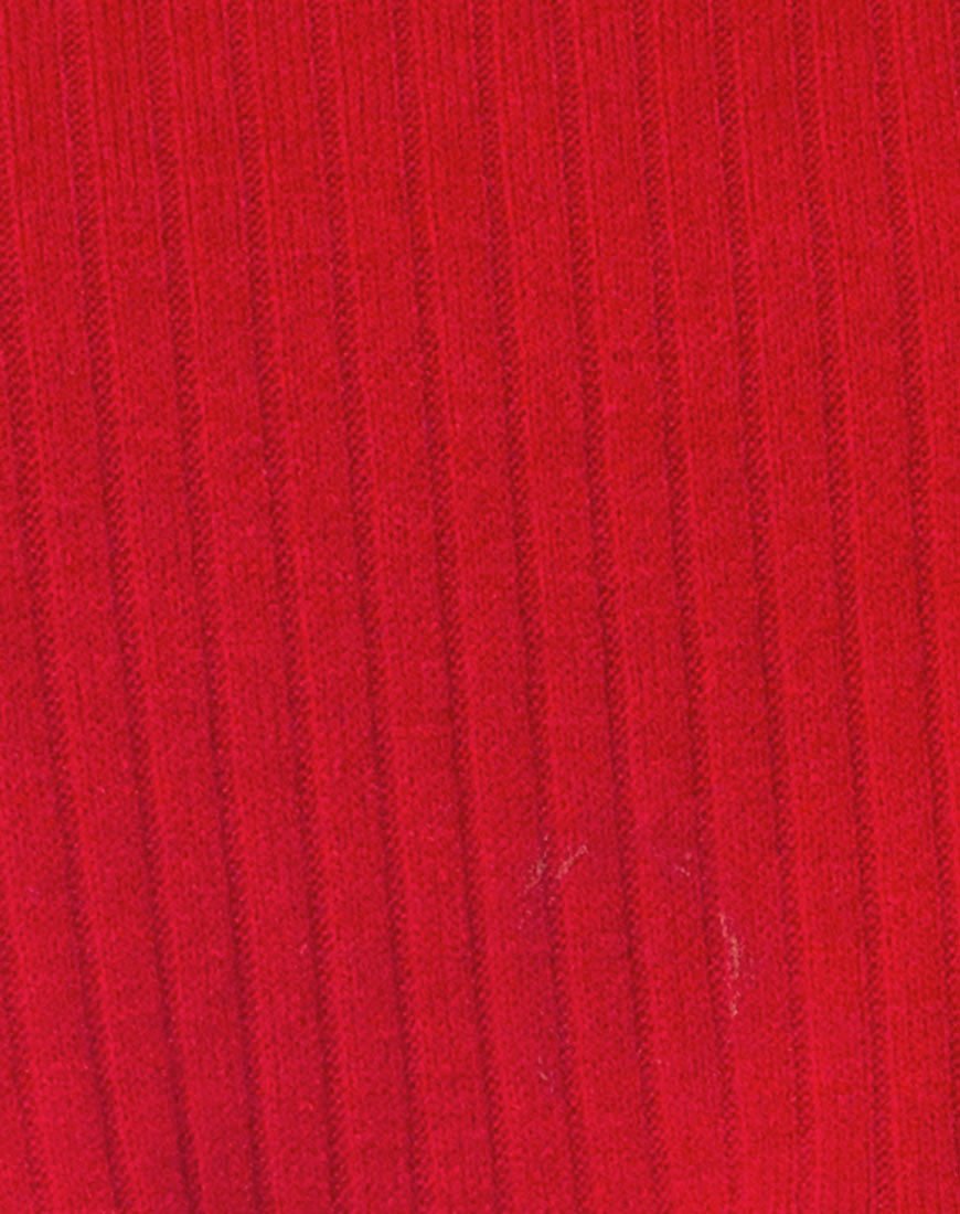 Nizer High Neck Jumper in Red