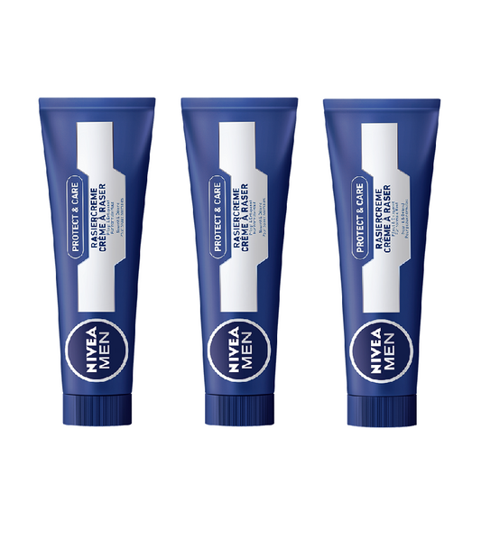 3xPacks NIVEA MEN PROTECT & CARE SHAVING CREAM - 300 ml