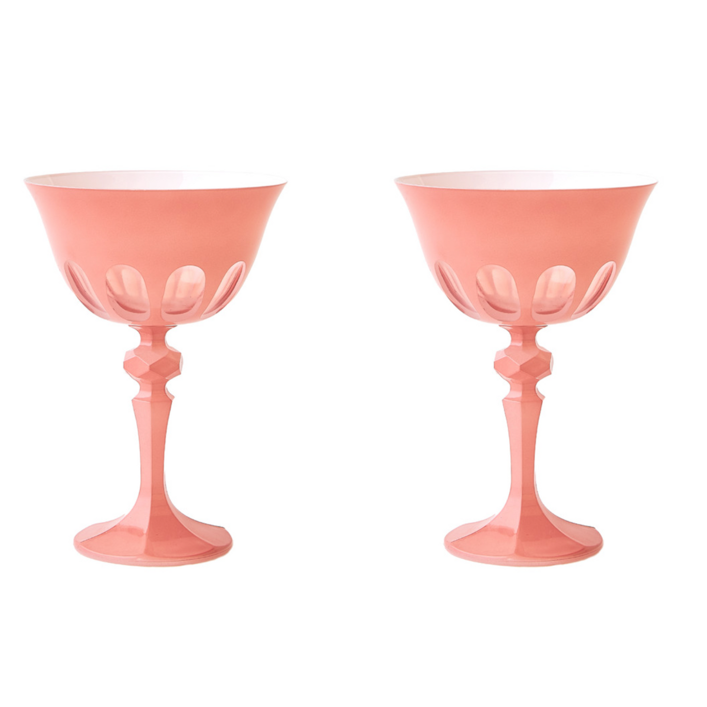 Coupe Glasses in Salmon