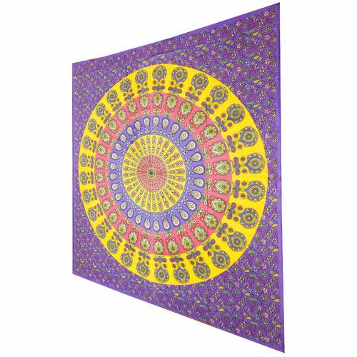 Vibrant Peacock Mandala Tapestry - Zoter Shop