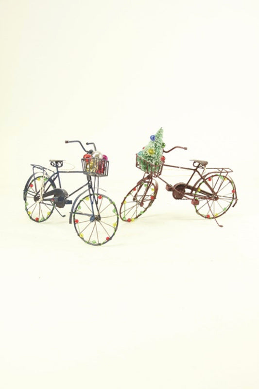 Black/Blue Holiday Bike Ornament