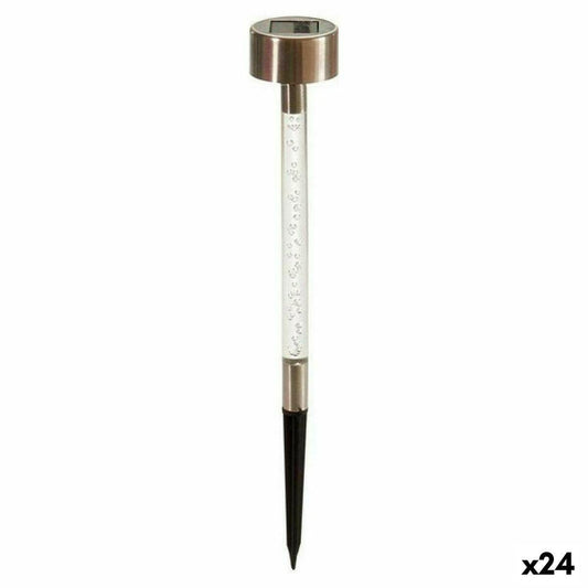 Solar lamp Marker Silver Transparent Stainless steel Plastic (24