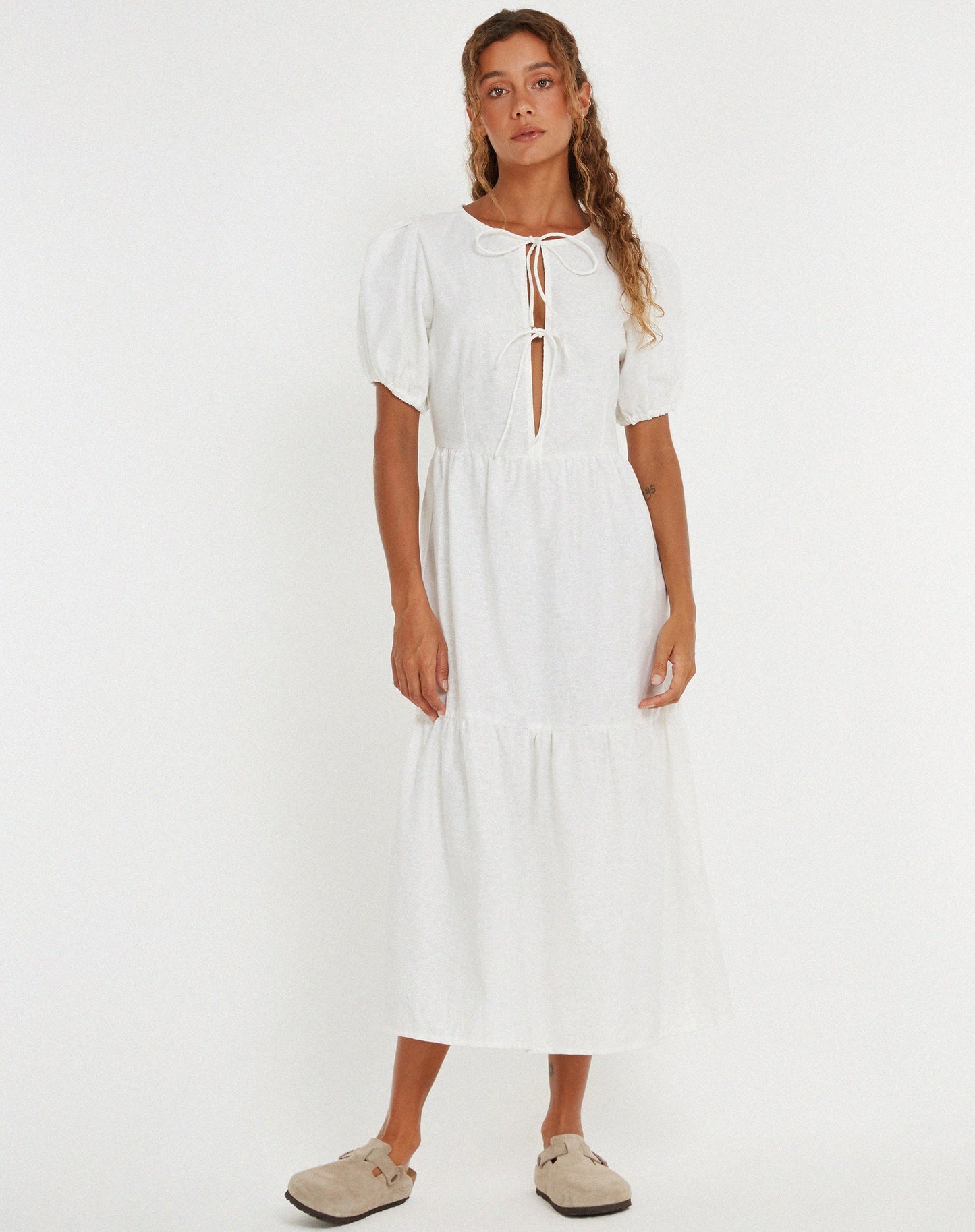 Sawyer Midi Dress in White