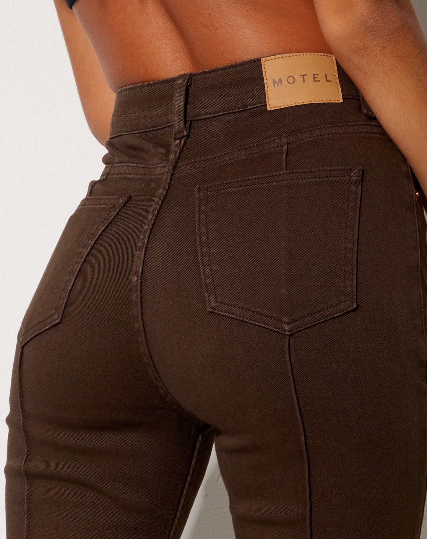 Seam Bootleg Jeans in Bitter Chocolate