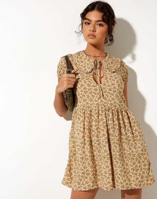 Shire Mini Dress in Washed Ditsy