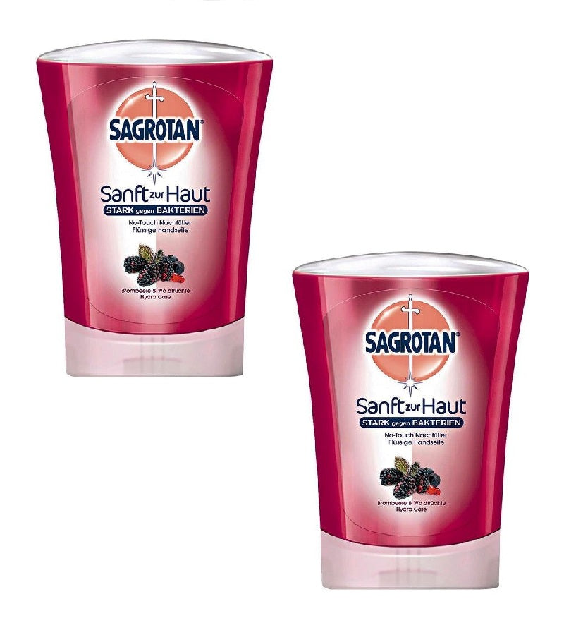 2xPack SAGROTAN No-Touch Liquid Blackberry & Forest Fruit Hand Soap Refill - 500 ml