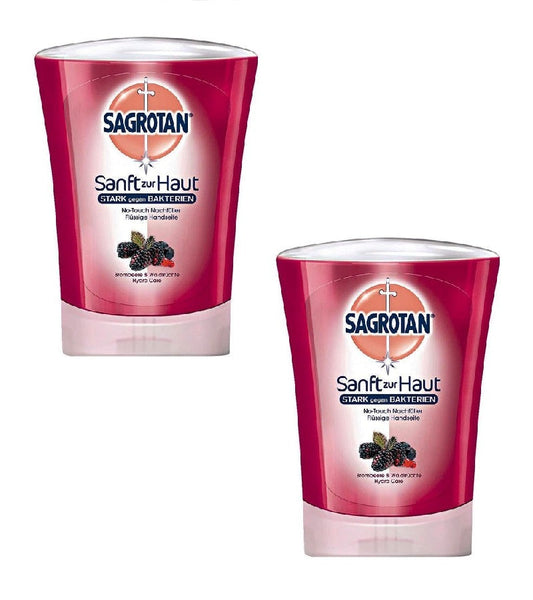 2xPack SAGROTAN No-Touch Liquid Blackberry & Forest Fruit Hand Soap Refill - 500 ml