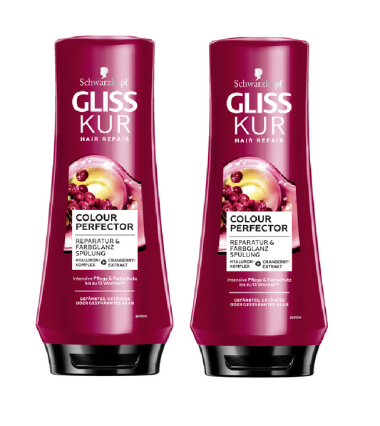 2xPack Schwarzkopf Gliss Kur Color Protection & Shine Color Conditioner - 400 ml