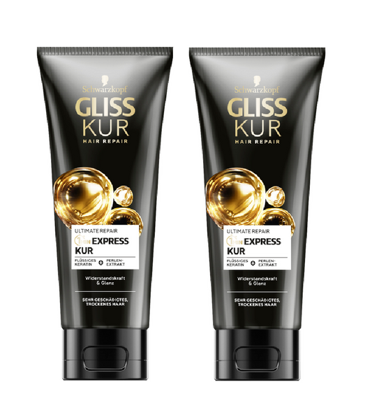 2xPack Schwarzkopf Gliss Kur Ultimate 1-Minute Express Hair Cure - 400 ml