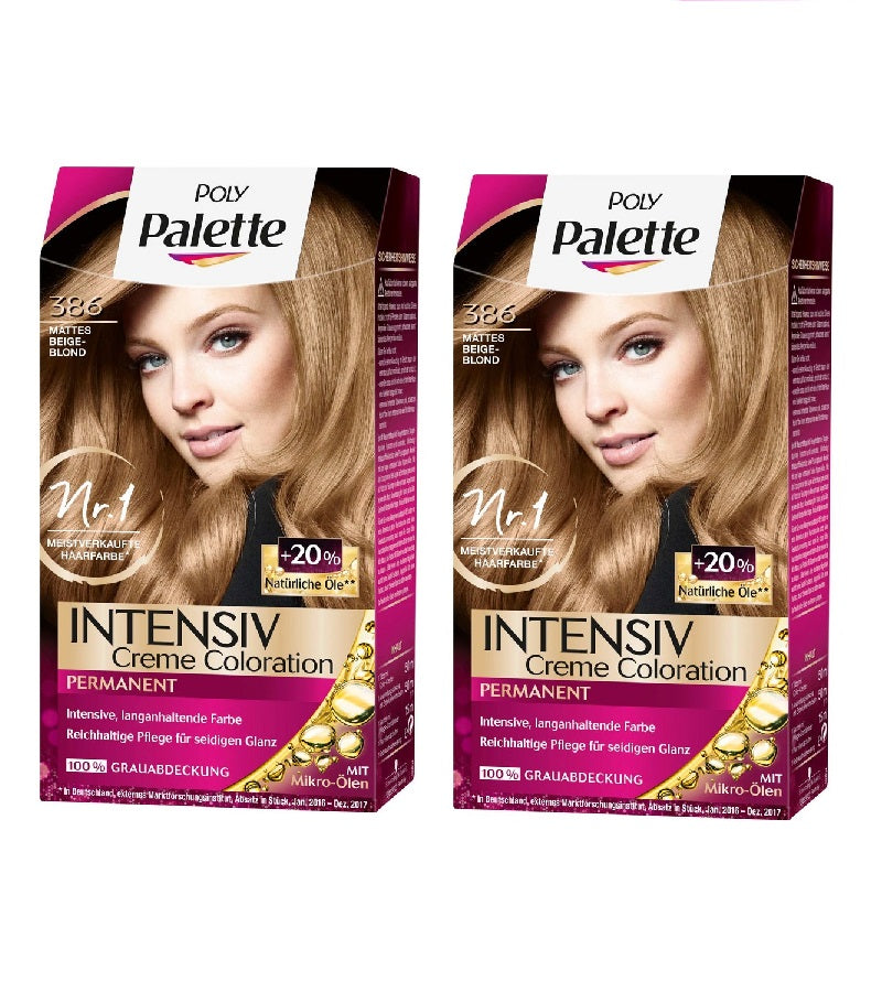 2xPack Schwarzkopf POLY PALETTE Intensive Creme Hair Coloration - 24 Varieties