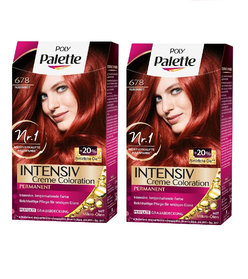 2xPack Schwarzkopf POLY PALETTE Intensive Creme Hair Coloration - 24 Varieties