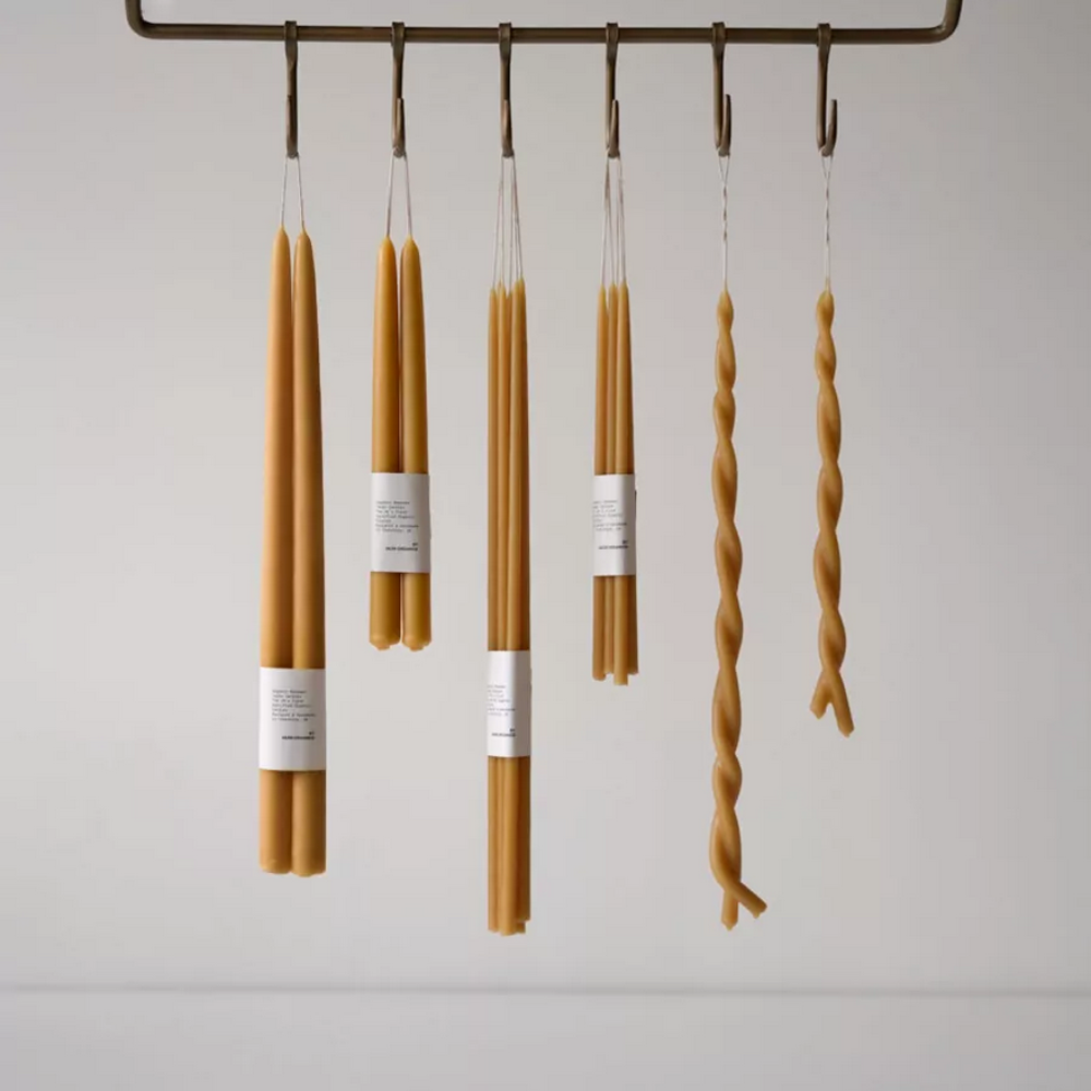 Skär Organics Hand Dipped Taper Candles Natural