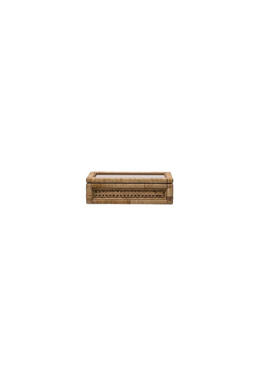 Rattan Lidded Box