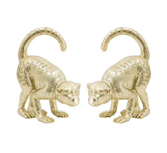 Gold Monkey Bookends
