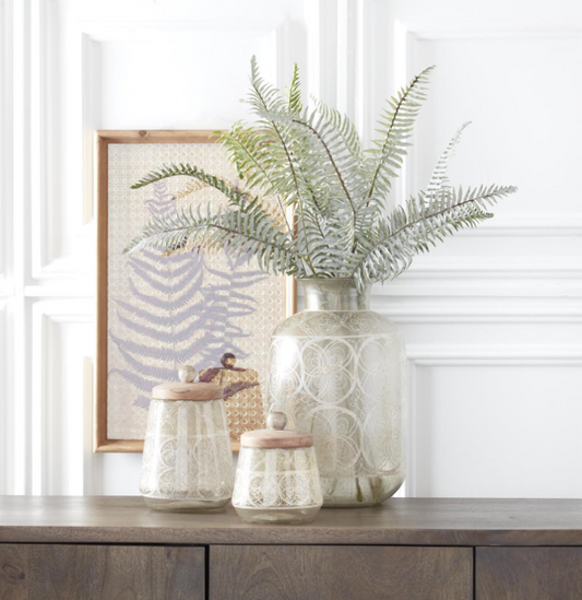 Patterned Glass Canister