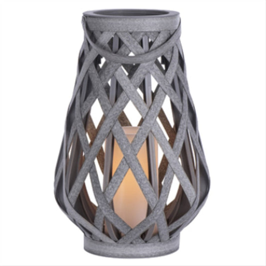 Sterno GL40467 Rattan Criss-Cross Lantern, 17.5 Inch