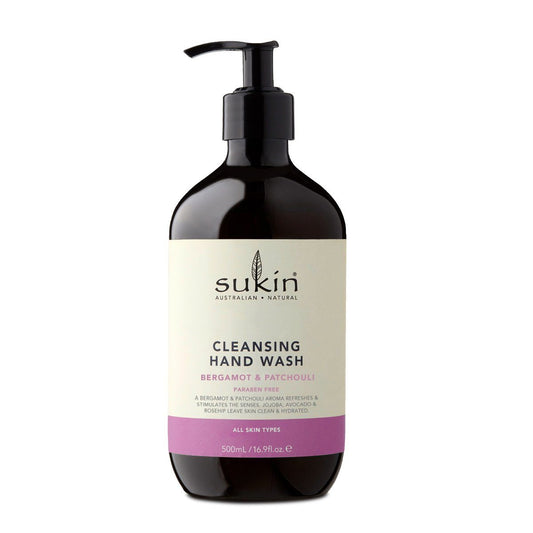 Sukin CLEANSING Hand Wash Bergamot & Patchouli 500mL