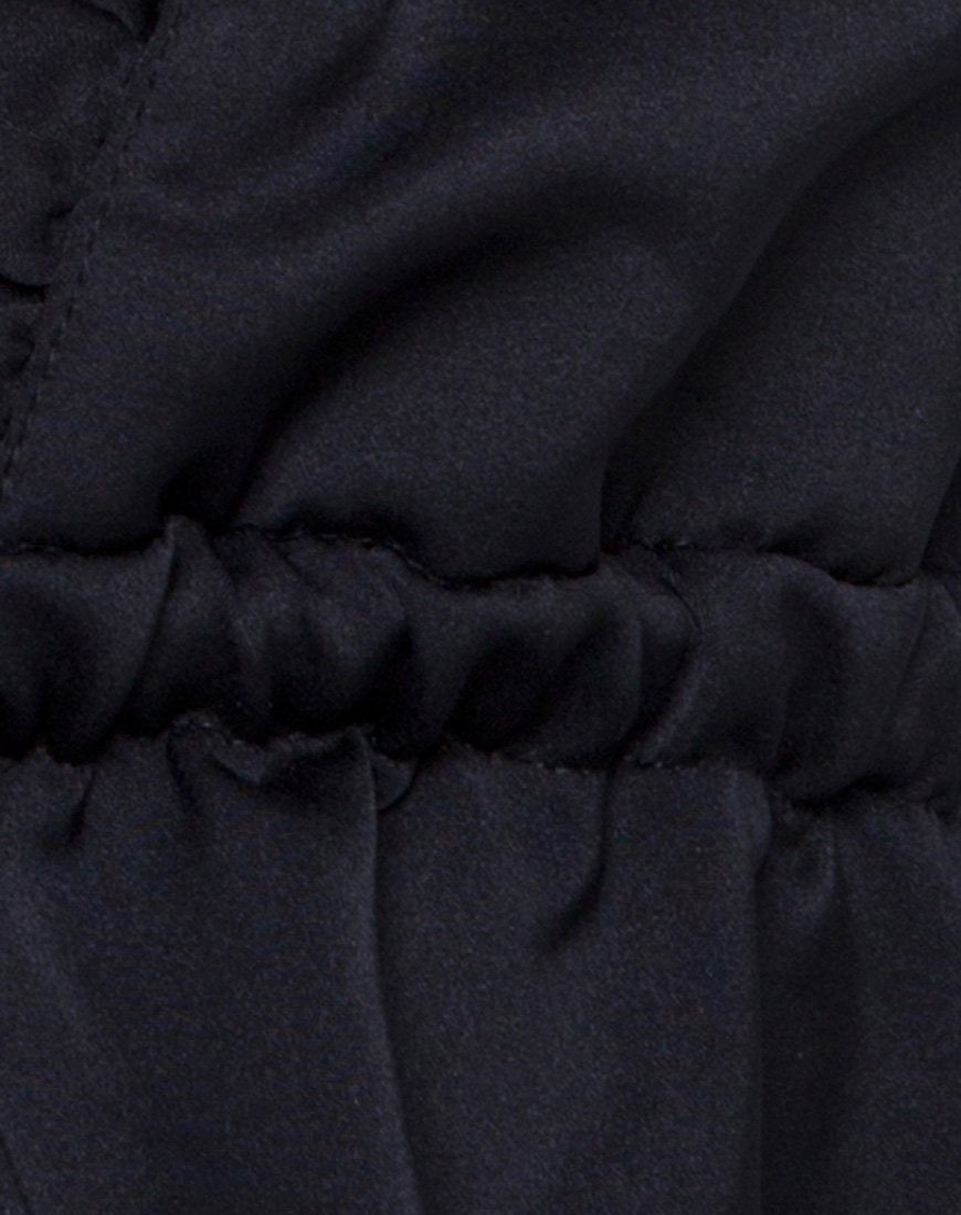 Tyrell Bralette Top in Satin Black