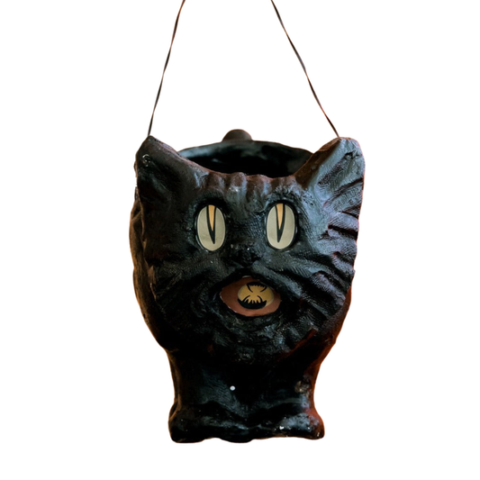 VINTAGE HALLOWEEN BLACK CAT BUCKET