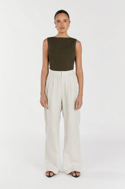 SIENNA OLIVE KNIT TANK Clothing DISSH Boutiques L OLIVE