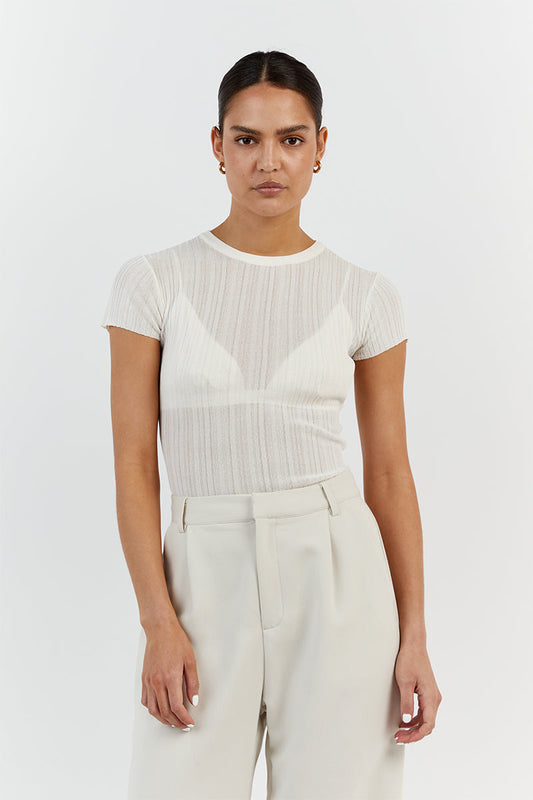 HARPER IVORY CAP SLEEVE TOP Clothing DISSH Boutiques L IVORY