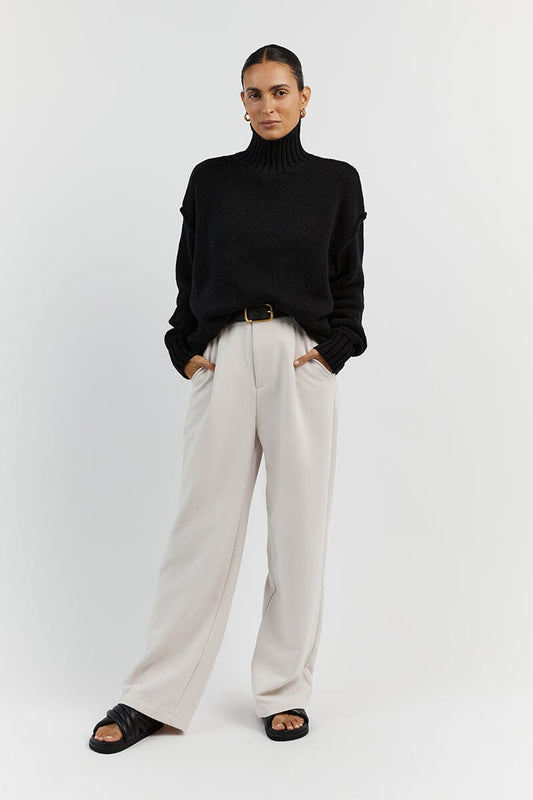 HARLOW BLACK KNIT JUMPER Clothing DISSH Boutiques XXL BLACK