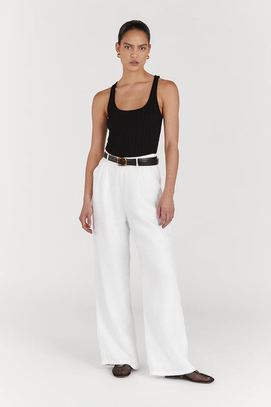 BELLA BLACK KNIT TOP Clothing DISSH Boutiques L BLACK
