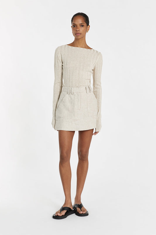 GOLDIE NATURAL LONG SLEEVE TOP