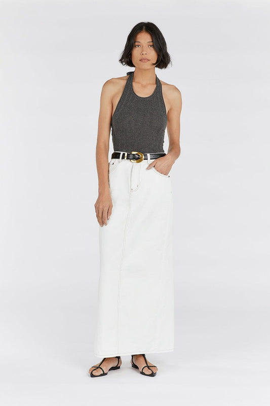 GOLDIE SLATE MARLE HALTER TOP Clothing DISSH Boutiques L SLATE
