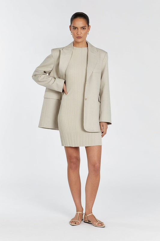 SIENNA STONE KNIT MINI DRESS Clothing DISSH Boutiques XS STONE
