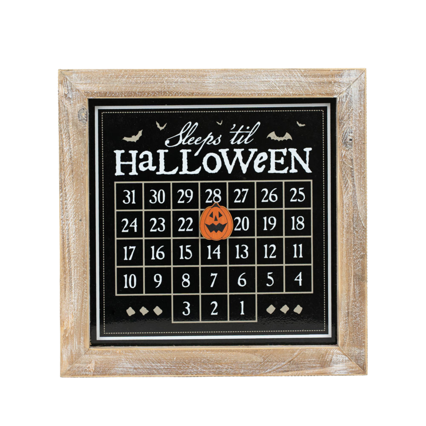 WOODEN HALLOWEEN COUNTDOWN CALENDAR