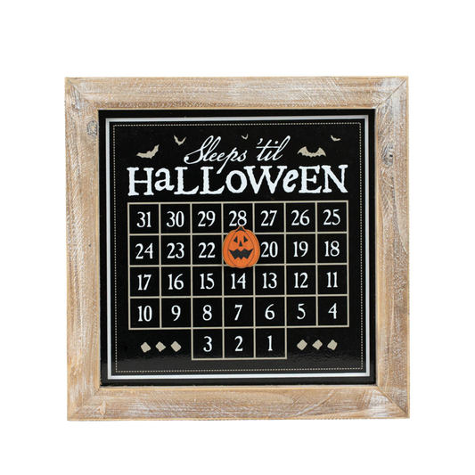 WOODEN HALLOWEEN COUNTDOWN CALENDAR