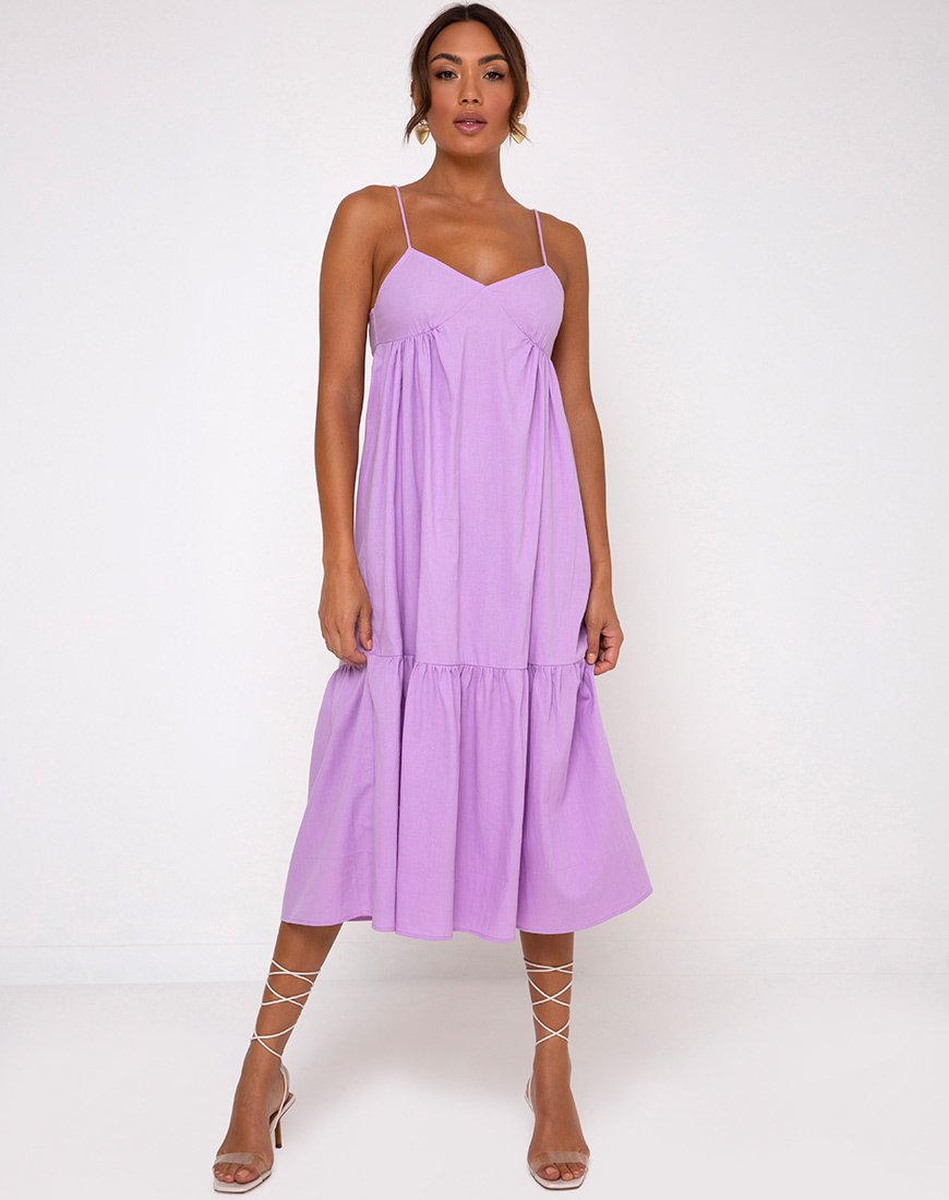Xier Midi Dress in Lilac