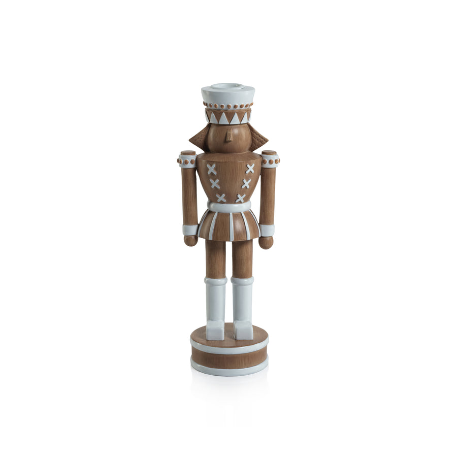 Nutcracker Taper Holder - Brown
