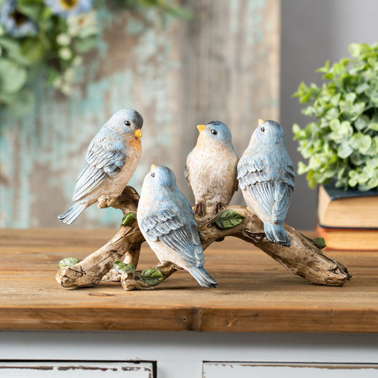 Blue Birds on Branch 11"L Figurine